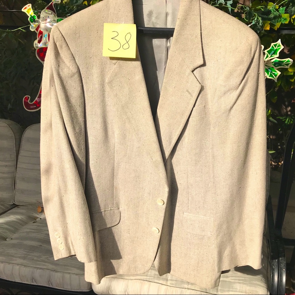 Men’s tan blazer coat suit sports jacket 38R